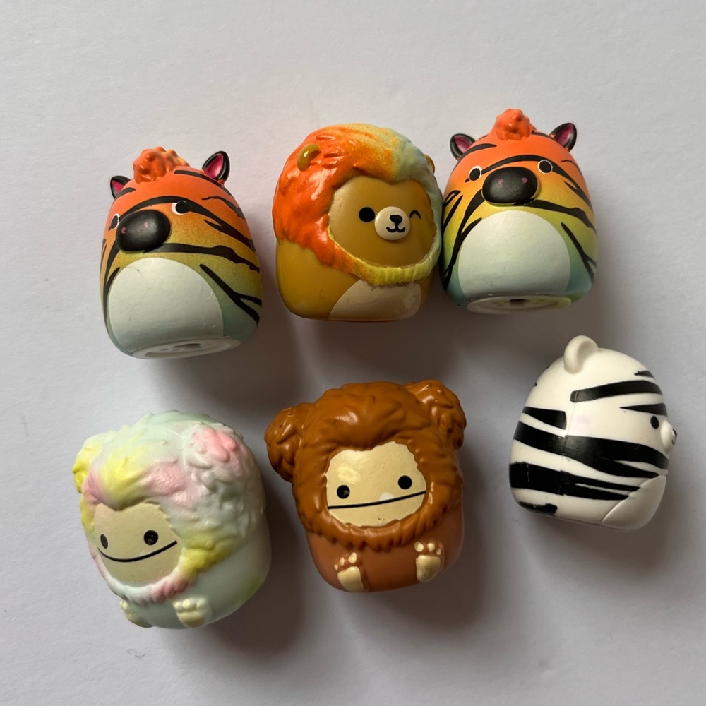 Squish-A-Longs by Squishmallows Lot  6 Various figures Safari Animals Others
